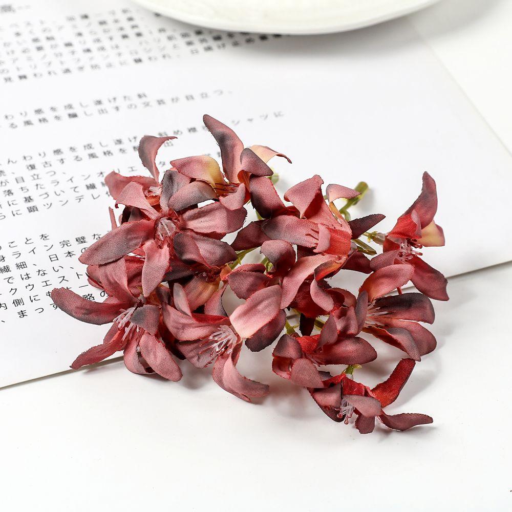 20PCs Silk Artificial Orchid Flowers Head Fake Flowers For Home Room Wedding Decoration DIY Vases Garland Gifts Accessories