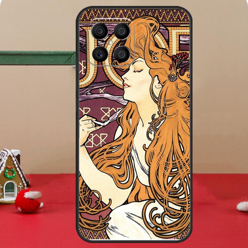 Alphonse Mucha Kunst Hülle Für Honor Magic 7 Lite 6 8 Pro Honor 400 200 70 90 X8c X8b X9a X9b X9c X9d Win RT Hülle
