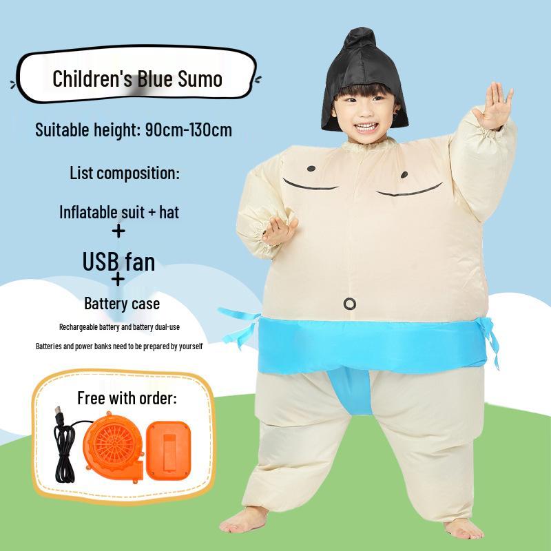 Inflatable Sumo Costume - Halloween Festival Prank for Large Adults