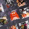100pcs Halloween Candy Bag Self-adhesive Plastic Treat Bags for Cookie Snack Gift Clear Bags Set for Halloween Party