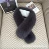 Double-Sided Faux Fox Fur Scarf: Thick, Warm, and Versatile Neck Warmer for Autumn and Winter.