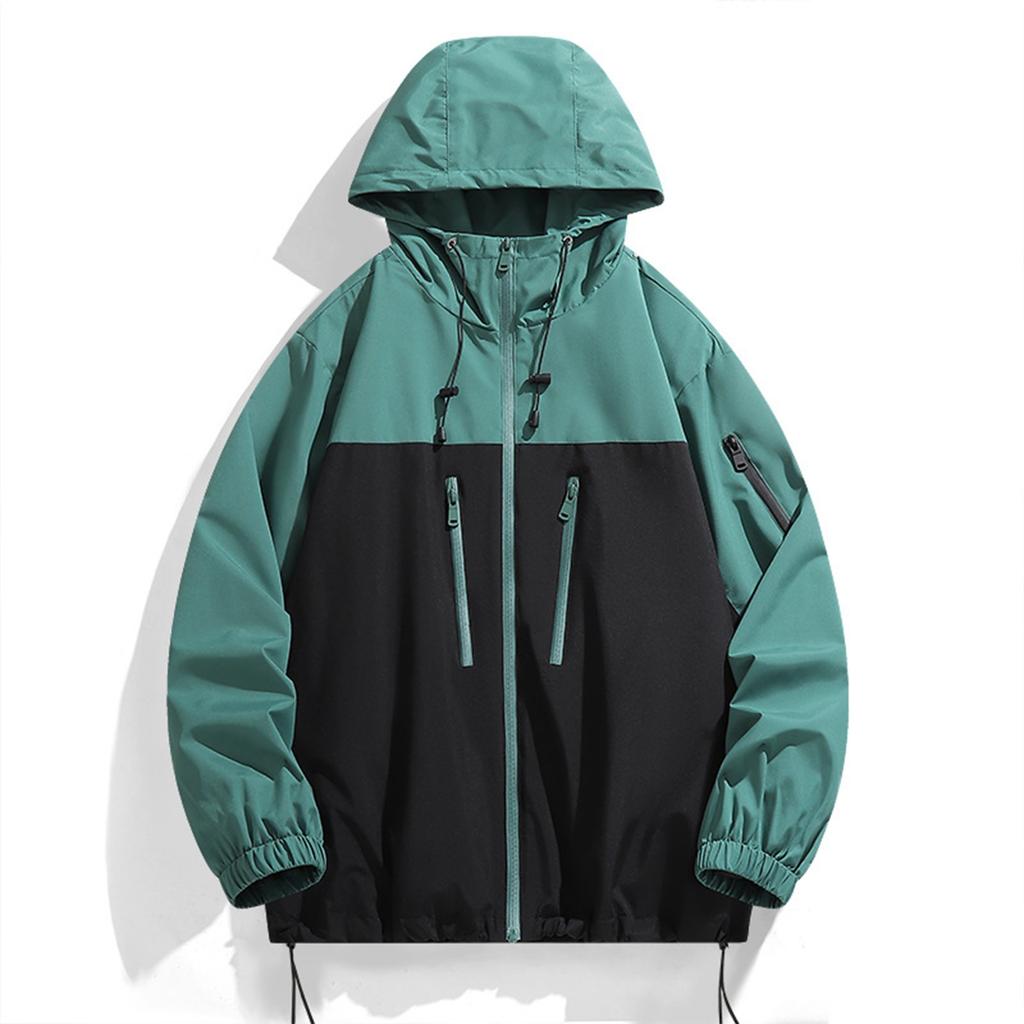 Men's Outdoor Hard Jacket, Windproof And Waterproof, For Hiking, Mountaineering, Single-layer Raglan Sleeve Windbreaker