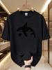 Unisex Minimalist Orca Killer Whale Silhouette Print T Shirt Summer Quick Dry Breathable Short Sleeve Tee Ocean Animal Streetwear T