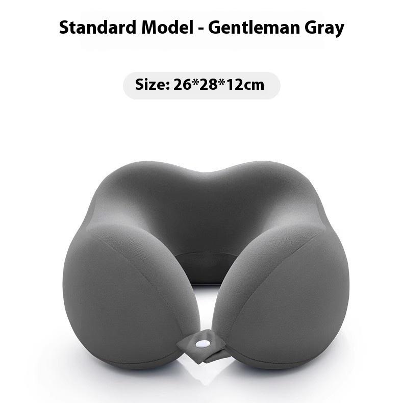 

Memory Foam U-shaped Neck Pillow for Travel, Office Nap Pillow, Adult Neck Support U-shaped Headrest with Removable Cover чёрный