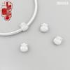S999 Sterling Silver 3D Fu Character Bow Coin Purse Pendant Bead Jewelry Braided Rope Bracelet Accessory