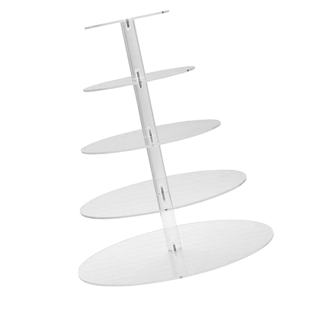 Cupcake Stand Multi Round Tiers Transparent Acrylic High Stability Cupcake Tower for Display Serving Party