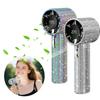 LED Powered Mini Portable Fan Small Size USB Rechargeable Mini Fan  Display Use