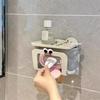 Cartoon Wall Mounted Wet Wipes Box Waterproof Cream Style Bathroom Drawer Box No Punching Storage Rack Miscellaneous Items