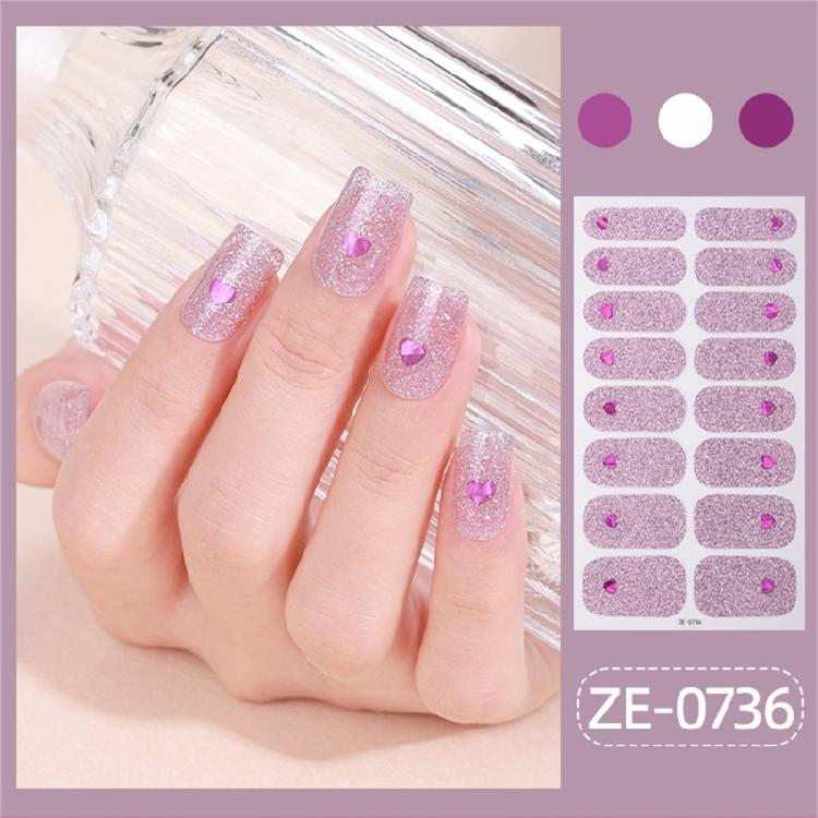 Valentine's Day Full Wrap Nail Stickers Nails Polish Strips Adhesive DIY Nails Art Decals Manicure Accessories
