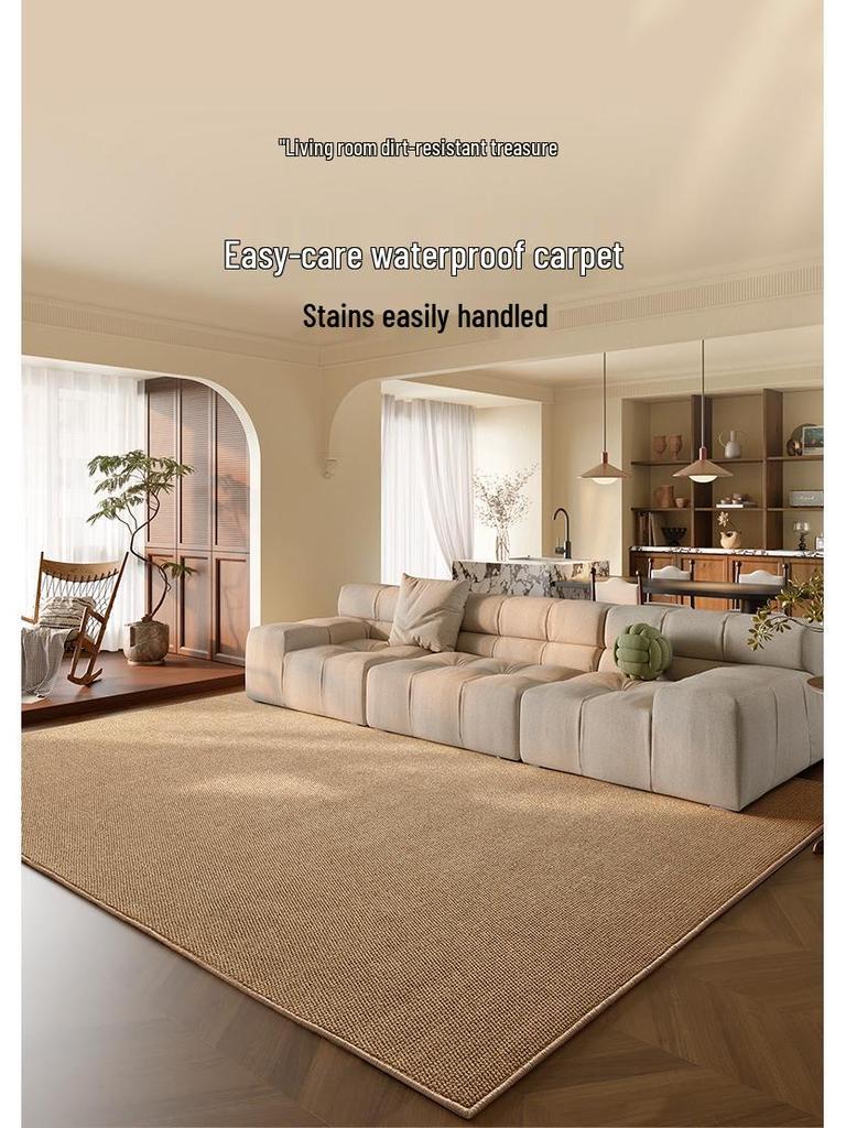 Faux Sisal Entrance Door Mat: Wear-Resistant, Cat-Scratch Proof, Wash-Free, Mixed Color Floor Mat for Living Room or Bedroom