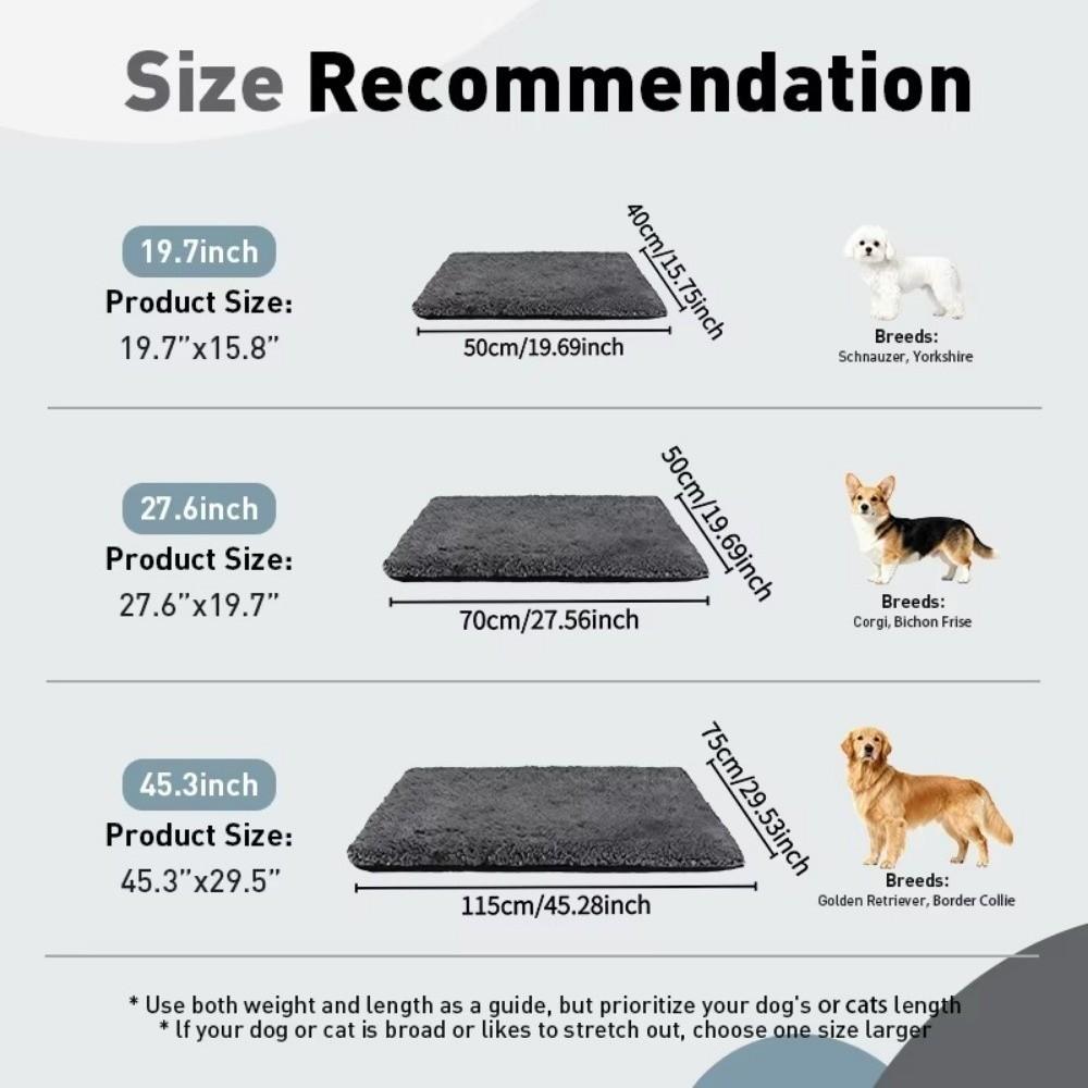 Ultra-Soft Self Warming Cat Mat Non-Slip Pet Bed Pad Winter Pet Bed  For Feral and Indoor Cat