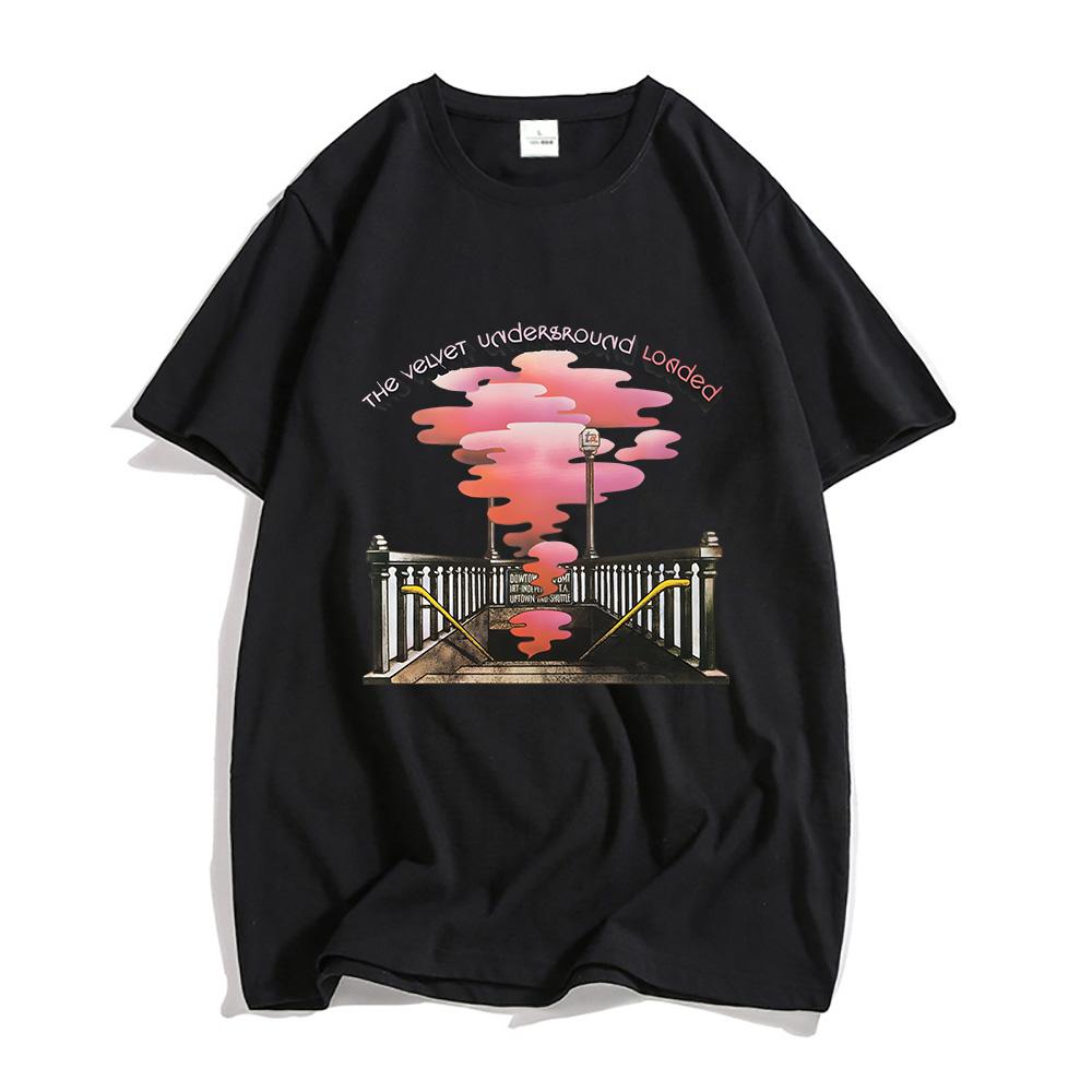 

Бархатные футболки рок-группы Underground, мужские футболки с надписью Subway Exit Smog, эстетические футболки из 100% хлопка, популярные персонажи с круглым вырезом 4XL