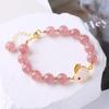 Natural Strawberry Crystal Bracelet Rabbit Crystal Bracelet Bangles Women Fashion Jewelry Accessories Gift