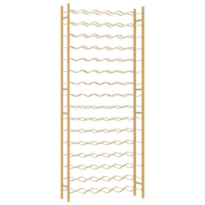 VidaXL Casier à bouteilles pour 96 bouteilles Doré Métal 340915