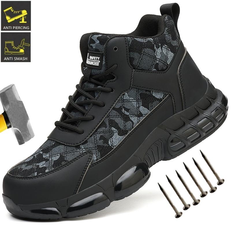 Anti Shock Men Indestructible Safety Shoes Steel Toe Security Protective Shoes Anti-smash Boots Work Hiker Boots for Men
