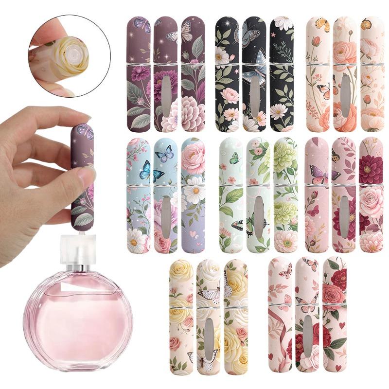 5ML Cute Butterfly Pattern Perfume Bottle Travel Size Spray Bottle with Direct Charging From The Bottom