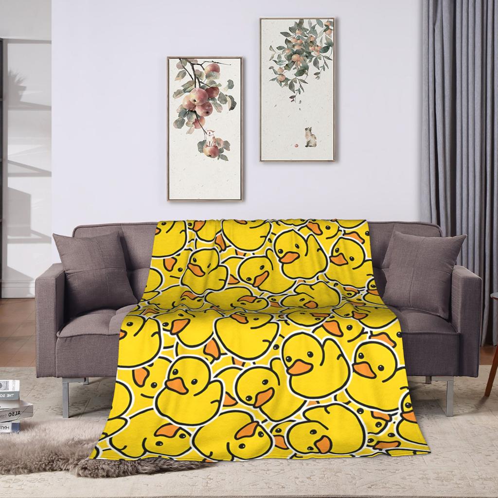 Yellow Duck Plush Blanket Child  Flannel Bedding Throws For Living Room Warm Custom Quality Bedspread Birthday Present
