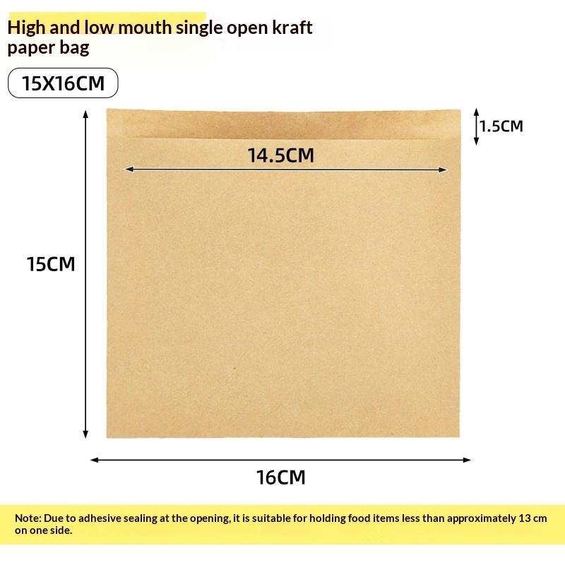100Pcs Oilproof Kraft Paper Sandwich Wrappers Greaseproof Paper Bags Disposable Takeout Barbecue Pancakes Hamburger Pouch