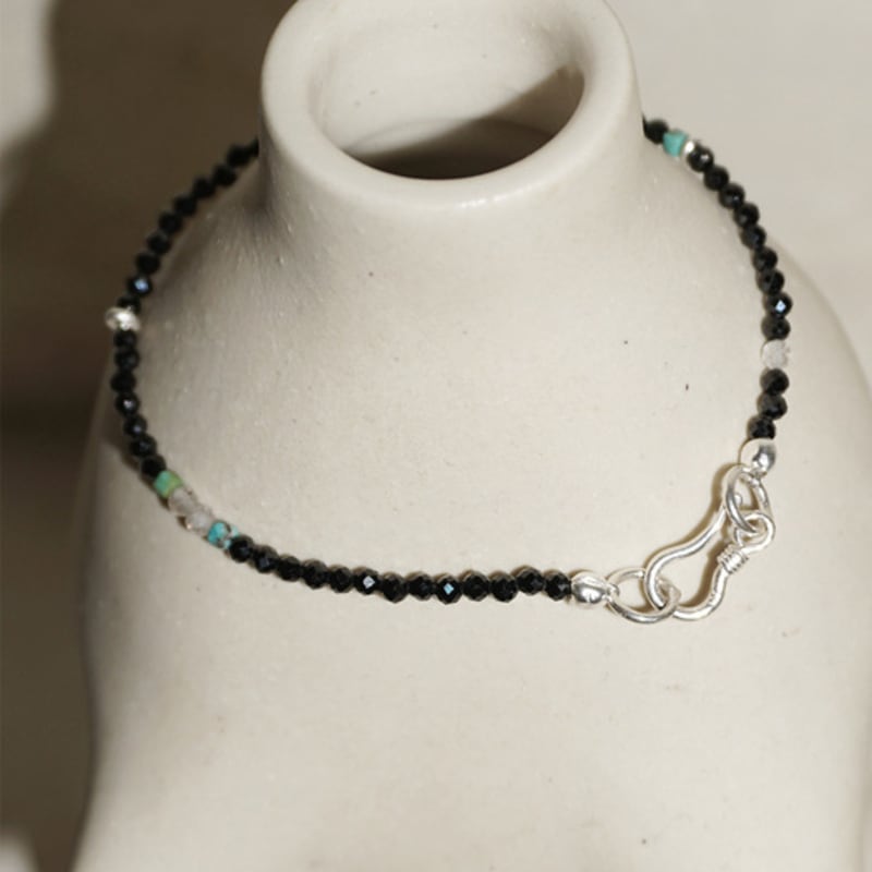 OURPIERRE [SILVER 925] GLITTER BRACELET BLACK