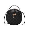 New Small Round Bag Handbag, Ladies Bag, Women's Foreign Trade Wholesale, Diamond Grid Bag, Embroidered Small Bag