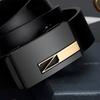 Men's Business Belt Men's Cowhide Automatic Buckle Belt Middle Aged and Young Trousers Belt Versatile