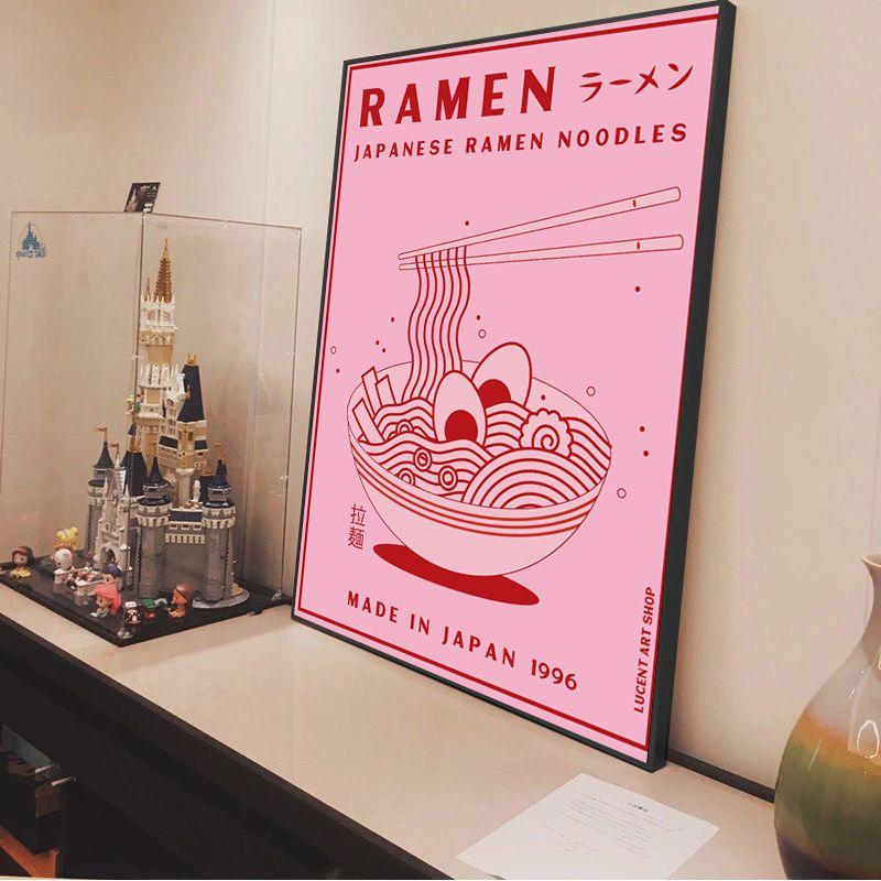 Japanese Ramen Painting Animal Cat Cartoon Classic Anime Poster Whitepaper Prints Posters Artwork Aesthetic Art Wall Painting