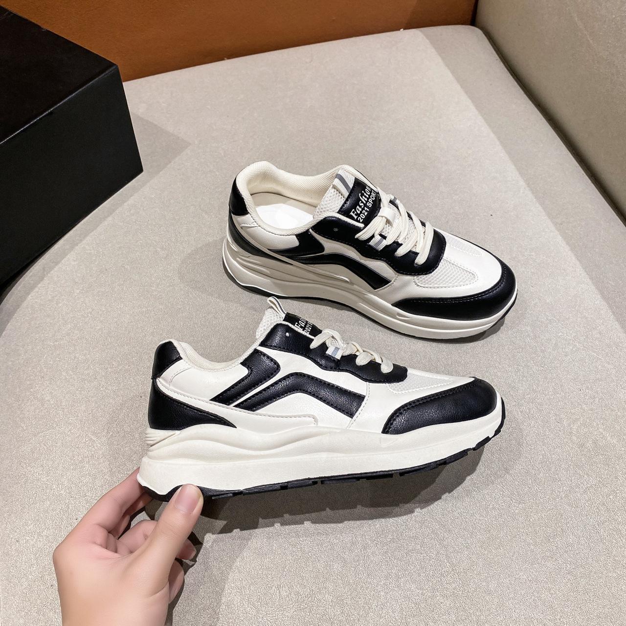 

Кроссовки Forrest Gump Shoes Shoes Весна и осень Ins Универсальная мягкая подошва Новые повседневные кроссовки для бега Новые папины туфли 40 чёрный