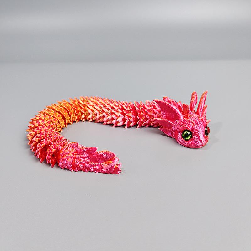 3D Printing Beautiful Snake Joints Movable Toy Model Simulation Eyes Creative Gift Stress Relief Toys Home Decor Small Ornaments