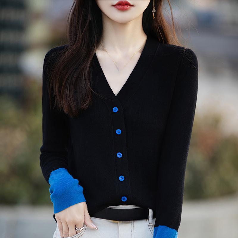 Cardigan da donna leggero 50% lana 50% seta di gelso - Maglieria versatile per 4 stagioni per comfort e stile tutto l'anno