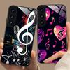 Musical Note Staff Mobile Phone Case for Samsung Galaxy S26 S25 S24 S23 S22 S21 S20 Note20 Plus FE Ultra Glass Colorful Cover