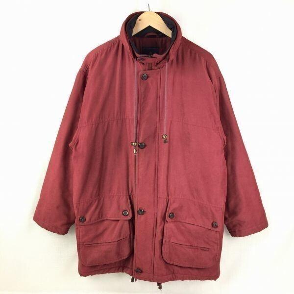 90s Vintage PINO BAZZO padded coverall jacket men L bordeaux outer jumper