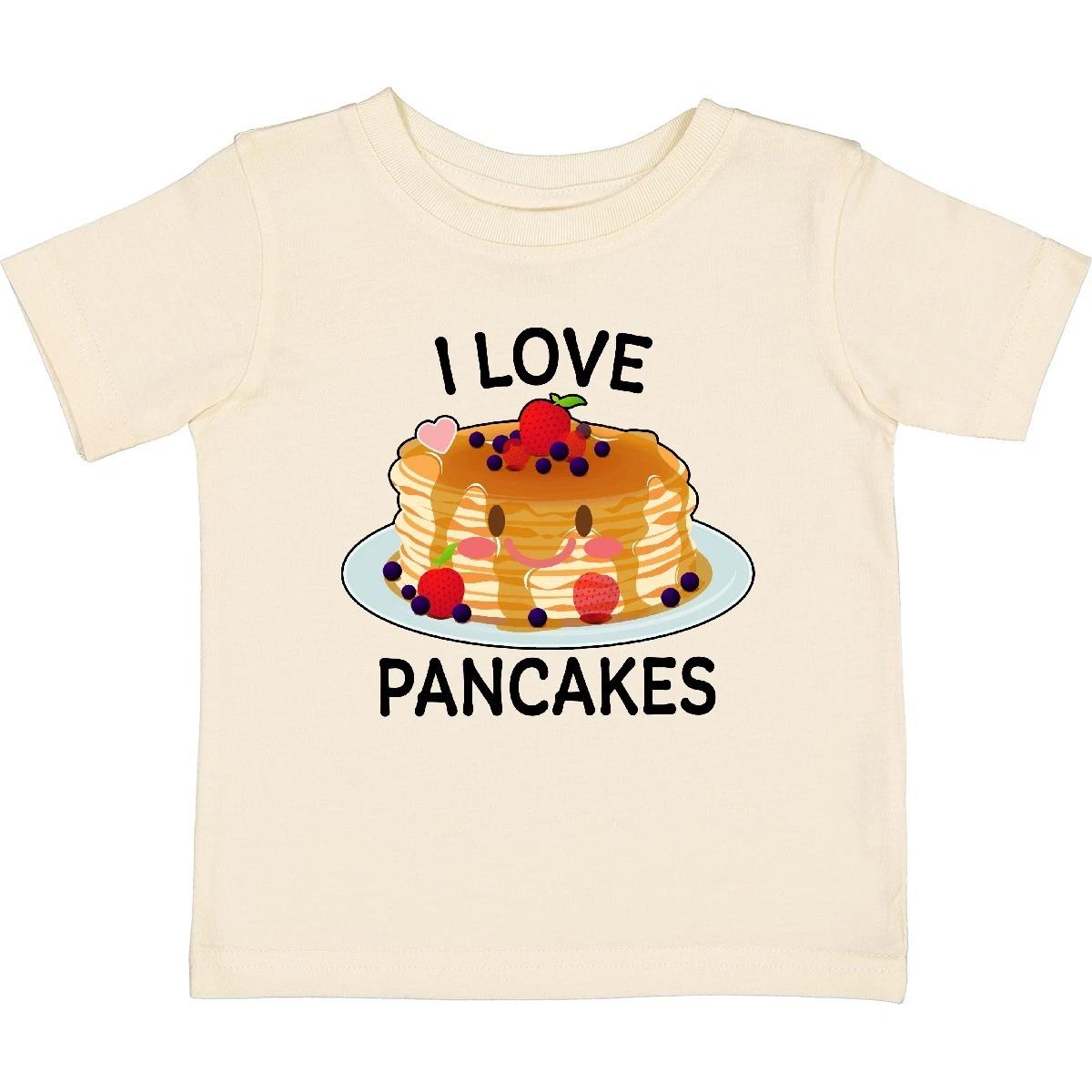 Inktastic I Love Pancakes With Cute Stack Of Pancakes Baby T-Shirt Children Food 140