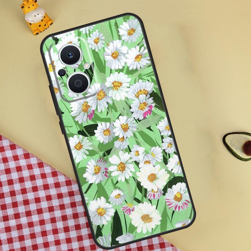 Flower Plant Art Phone Case For OPPO Reno 12 12F 11 13 F 8T 7 8 10 Pro OPPO Find X8 Pro X6 X3 X5 Lite Cover