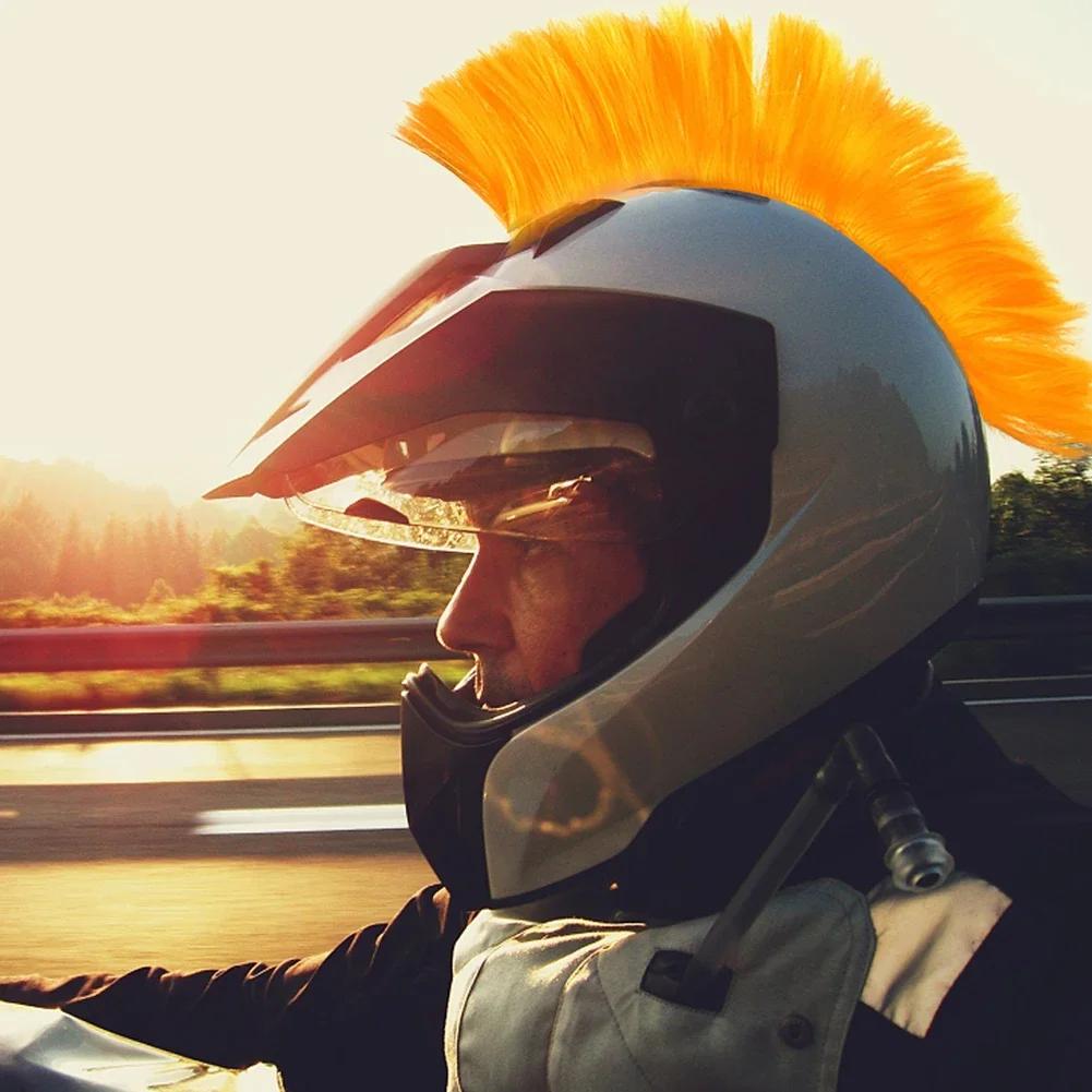 Mohawk Helm Perücke Zuschneidbare Helmdekorationen Perücken Hahnenkamm Motocross Fullface Offroad Helm Dekoration Haaraufkleber Kleben