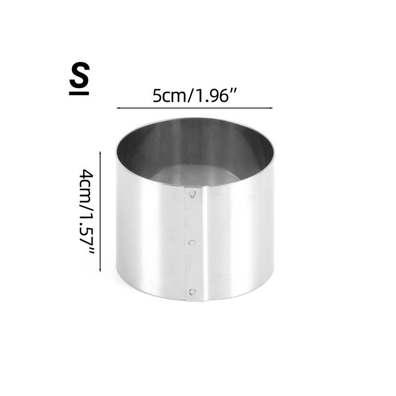 Lihe Stainless Steel Round Mousse Ring, Multi-size Cake Cookie Baking Mold For Kitchen