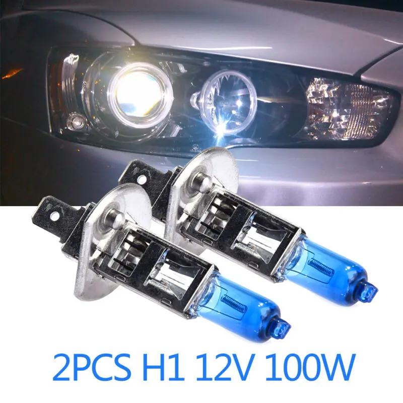 2pcs H7 12V 55W Car Ultra White Light 6000K Xenon Gas Filled High & Low Beam High Brightness Halogen White Light Accessories H1 100W 4300K white