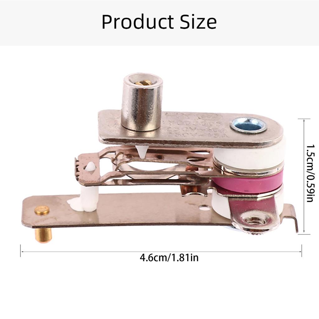 2 Pack Multifuntional Electric Pots Switch 10A Rice Cooker Contact Switch Metal Texture for Professional Kitchen Repairs