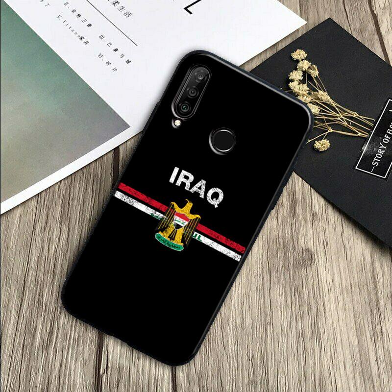 Iraqi Iraq Flag For Huawei Nova Y91 Y90 Y60 Y70 Y61 Y72 Y73 3i 7i 8i 11 12i 9 10 SE P20 P30 Pro P40 Lite Case