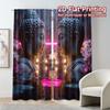 Modern Flat Printing Curtains Without Rod Serene Lotus Minimalist Versatile Polyester Set Of 2 Made