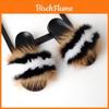 Neue Mädchen Fell Hausschuhe Sandalen Schuhe Weich Luxus Damen Slides