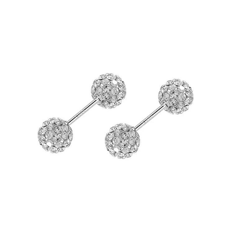 2026 Trendy Double Pearl Diamond Ball Cartilage Earrings – Elegant Stud Accessories for Women