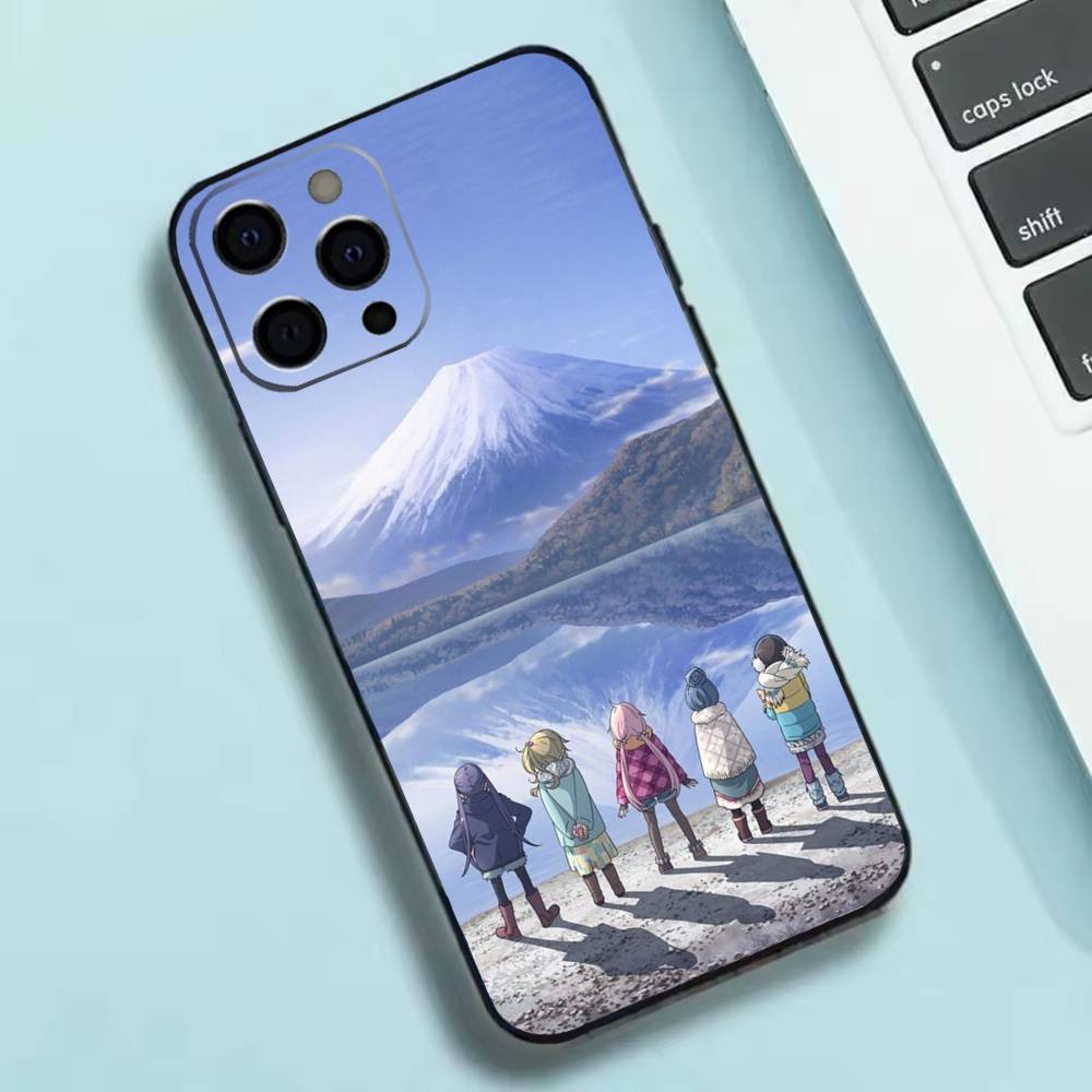 

Чехол для телефона с аниме Y-Yuru C-Camp, силиконовый, мягкий, для iPhone 17 16 15 14 13 12 11 X XR Plus Pro Max Plus iPhone13