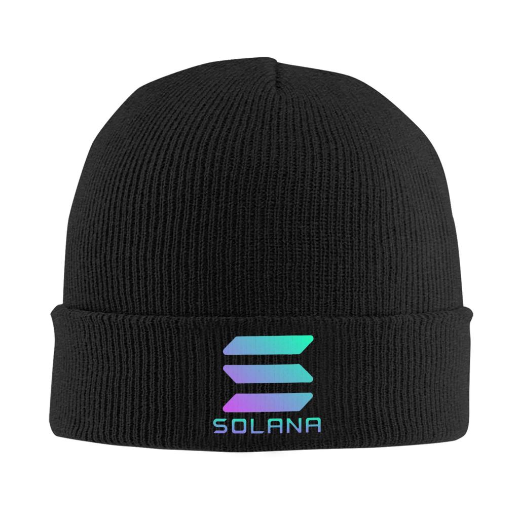 Solana Cryptocurrency - Solana SOL Winter Skullies Beanies Hat Warm Autumn Knitted Hats Bonnet Caps for Women Men