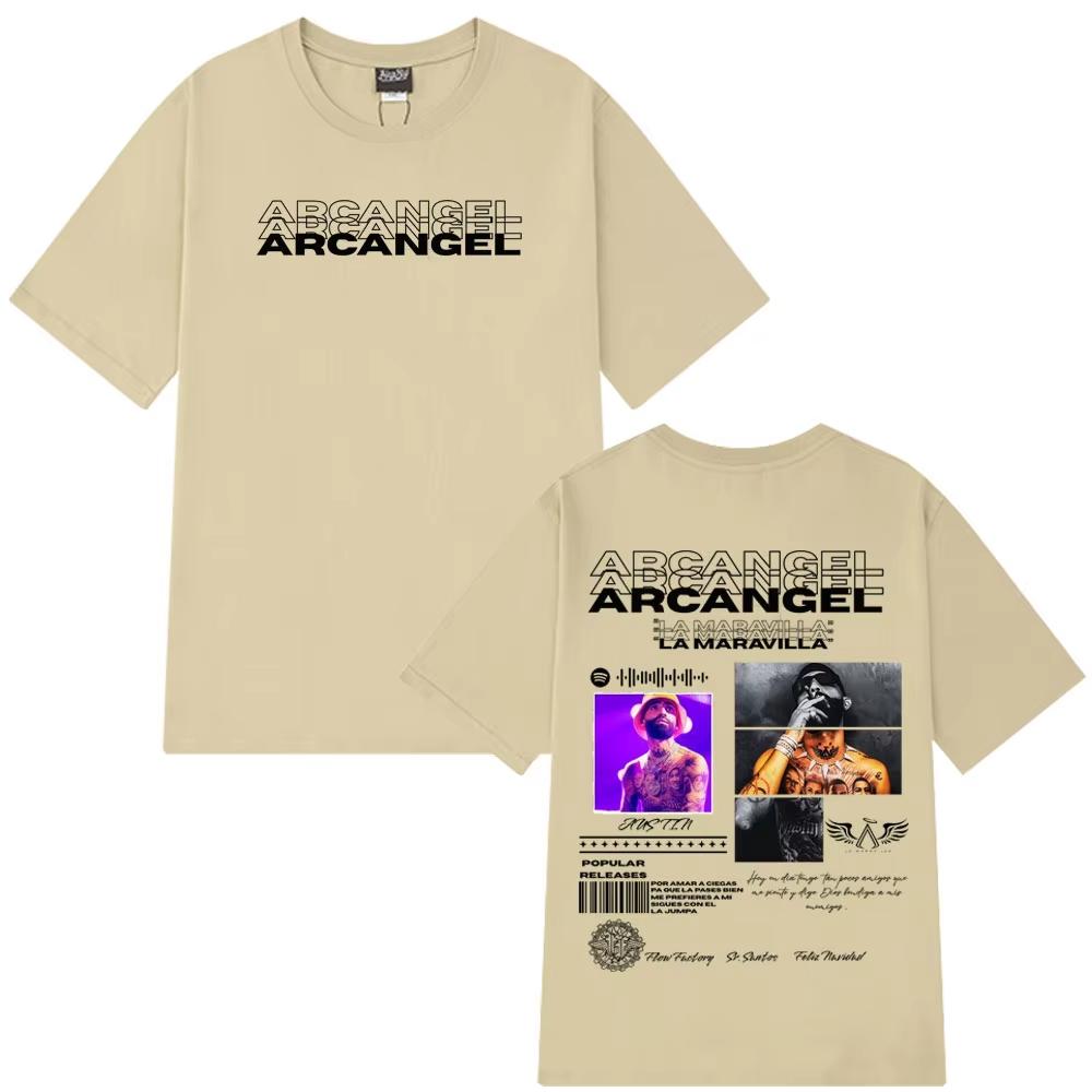 Rapper Arcangel Album 2026 T Shirt Unisexs Unisex Clothing Hip Hop Fashion Oversized Short Sleeve Tshirt Cotton Tshirts Fan Gift