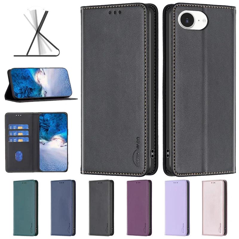 I Phone 16e Case Luxury Magnet Flip Case On For Fundas iPhone 16E Iphone16 Pro Max 16 Plus 16E Leather Card Cover Coque Etui