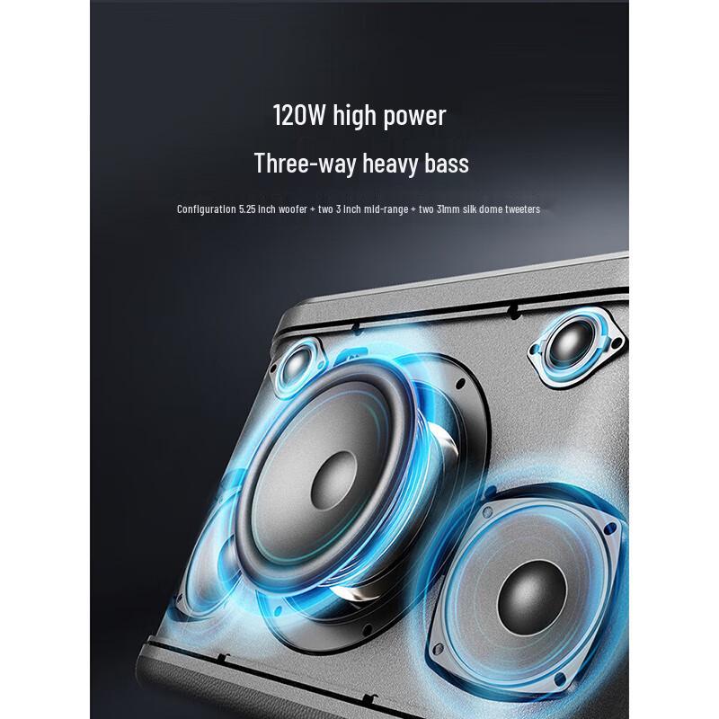 W-King H10II Portable HIFI Karaoke Bluetooth Speaker CN Plug (adapter Included)