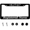 License Plate Frame Registered Nurse Stainless Steel License Plate Frame With 2 Holes & Free Screws 12.2 X 6.3 Inches