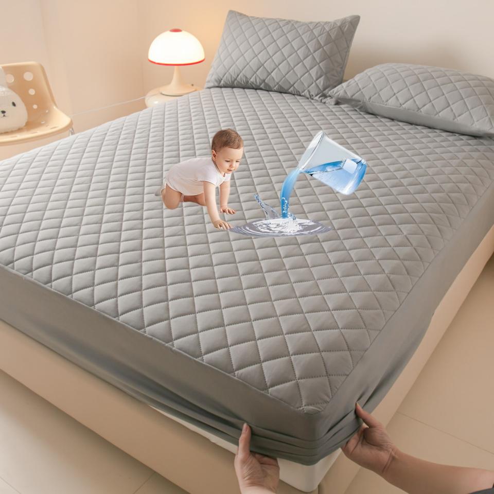 2025 Wodoodporny Pokrowiec na Materac Antyroztoczowy Miękki Wygodny Oddychający Prześcieradło z Gumką Nie Zawiera Poszewki na Poduszkę