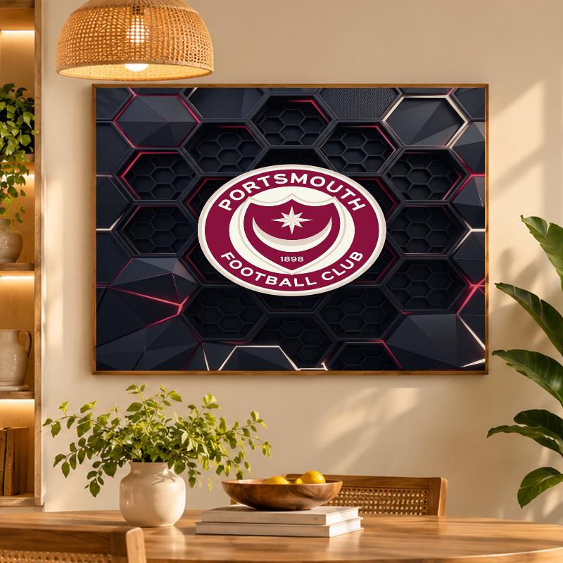 5D Diamond Painting Portsmouth FC DIY Full Drill Diamond Art Kit Home Decoration