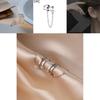 Stylish Copper Ear Clip With Shiny Rhinestone Unisex Cool Fashion Jewelry